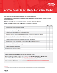 Case Study Checklist