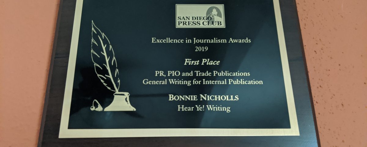 Bonnie Nicholls won two 2019 San Diego Press Club awards
